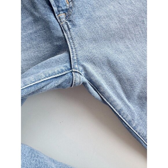 GAP 70's Flare Medium Patched High Rise Flared Leg Step Hem Jeans, Size 27/4 - Picture 7 of 16